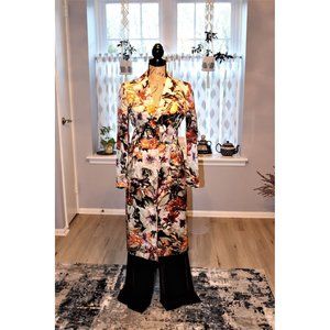 Vintage Anne Klein Silk Floral Pant Suit